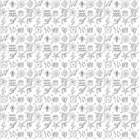 abstract doodle hand drawn seamless pattern vector