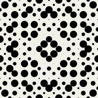 Abstract Monochrome Dot Vector Seamless Pattern Design