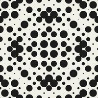 Abstract Monochrome Dot Vector Seamless Pattern Design