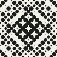Abstract Monochrome Dot Vector Seamless Pattern Design