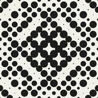 Abstract Monochrome Dot Vector Seamless Pattern Design