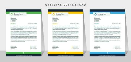 Creative corporate modern business letterhead design vector template