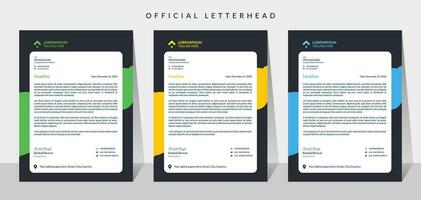 Creative corporate modern business letterhead design vector template