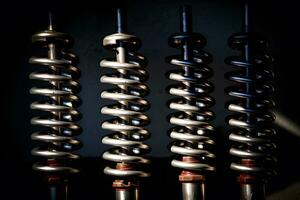 AI generated shock absorbers of car. Neural network AI generated photo