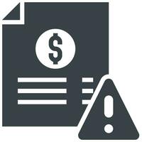 overdue glyph style icon vector