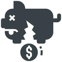 financial glyph style icon vector