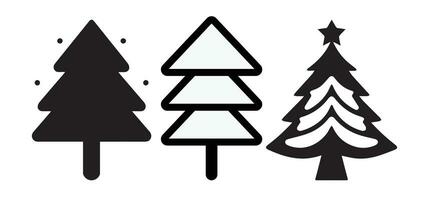 Abstract Vector Christmas Tree Icon Design Template