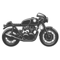 Street cafe racer motorcycle custom side view isolated on white vector