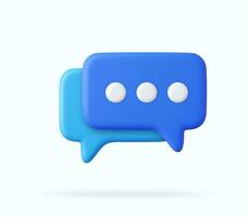 3d Blank white speech bubble pin vector