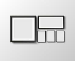 set of picture frames vector