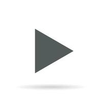 Play button icon vector isolated on white background. Video streaming symbol