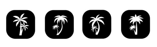 Coconut tree icon in flat. A coconut tree icon design. Stock vector. vector