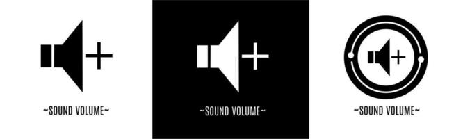 Sound volume logo set. Collection of black and white logos. Stock vector. vector