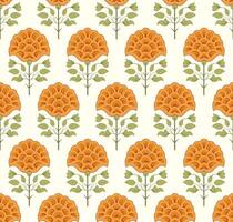 Mughal flower seamless pattern. Pattern with decorative flowers Botanical floral ethnic motif, and Mughal flower motif with pattern design. vector