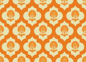 Schumacher Ottoman Flower, Mughal flower pattern, ornamental flower seamless pattern. vector