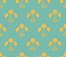 Marigold flower seamless vector pattern. Abstract flower pattern vector design.