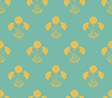 Marigold flower seamless vector pattern. Abstract flower pattern vector design.