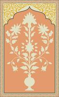 Mughal mano dibujado Mughal ilustración para pared cuadro. digital flor textil diseño, digital impresión. botánico floral étnico motivo. vector