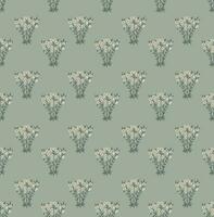 Digital printing textile pattern. Seamless pattern with decorative flowers. Aesthetic floral print for fabric, scrapbook, wrapping. vector