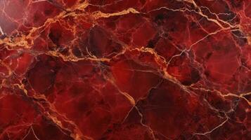 AI generated Elegant Red and Gold Marble Background photo