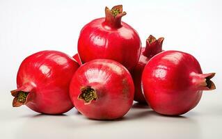 AI generated bund of pomegranate isolated on white background photo