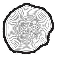 Tree rings background. Annual tree vector