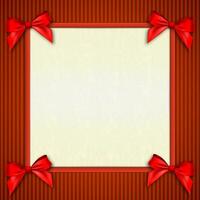 White text place with red ribbons and bow vector