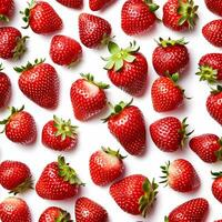 AI generated strawberry seamless pattern photo