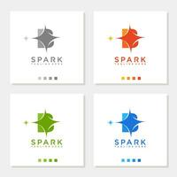 spark logo letter B star fireworks sparkling logo graphic vector icon