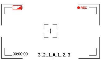 Template focusing screen of the camera. vector