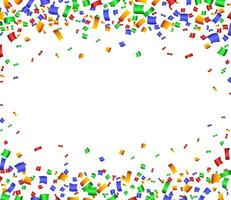 frame background with confetti. vector