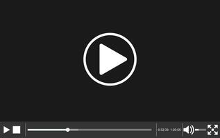 Video player template for web, vector