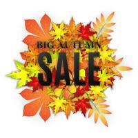 Autumn sale vector banner