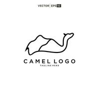 Desierto camello logo vector diseño modelo