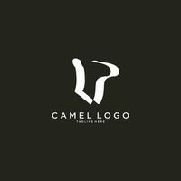 Desierto camello logo vector diseño modelo