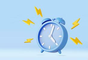 3d alarm clock vector