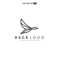 Duck logo vector illustration design template