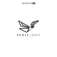 Eagle wing flight logo. Hawk wings icon. Flying bird emblem. Vector illustration.