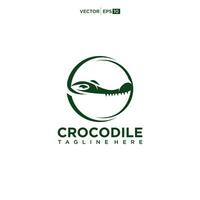 cabeza cocodrilo logo diseño inspiración vector