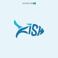 Fish logo template suitable for businesses and product names.. vector