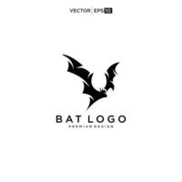 bat open wings flying concept elements logo vector icon