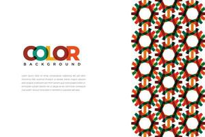 Colorful Decorative Background with creative Ornaments. Simple geometric mosaic with colorful ornamental Circle Shapes. vector