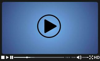 Video player template for web, vector