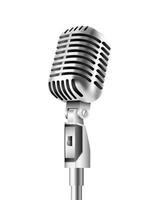 Vintage Microphone on white background vector