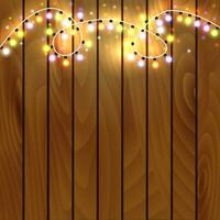 Christmas and New Year design on wooden background vector