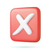 Cancel cross icon vector