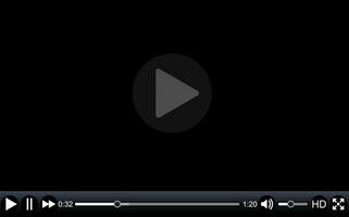 Video player template for web, vector