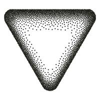 Abstract Halftone Background. Dotwork Triangle. vector