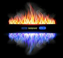 Burn flame fire vector background