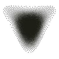 Abstract Halftone Background. Dotwork Triangle. vector